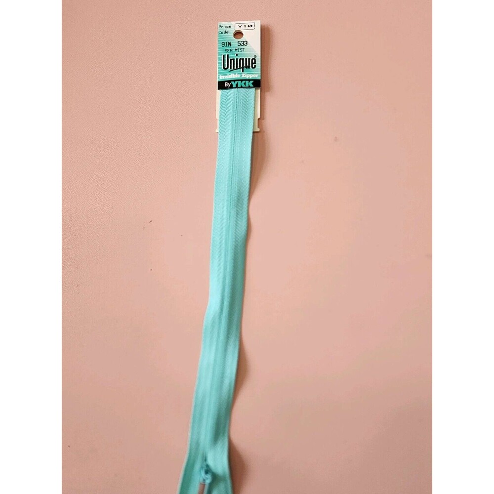 YKK New Unique Invisible Zipper 9in Sea Mist Color 533, ART 0309